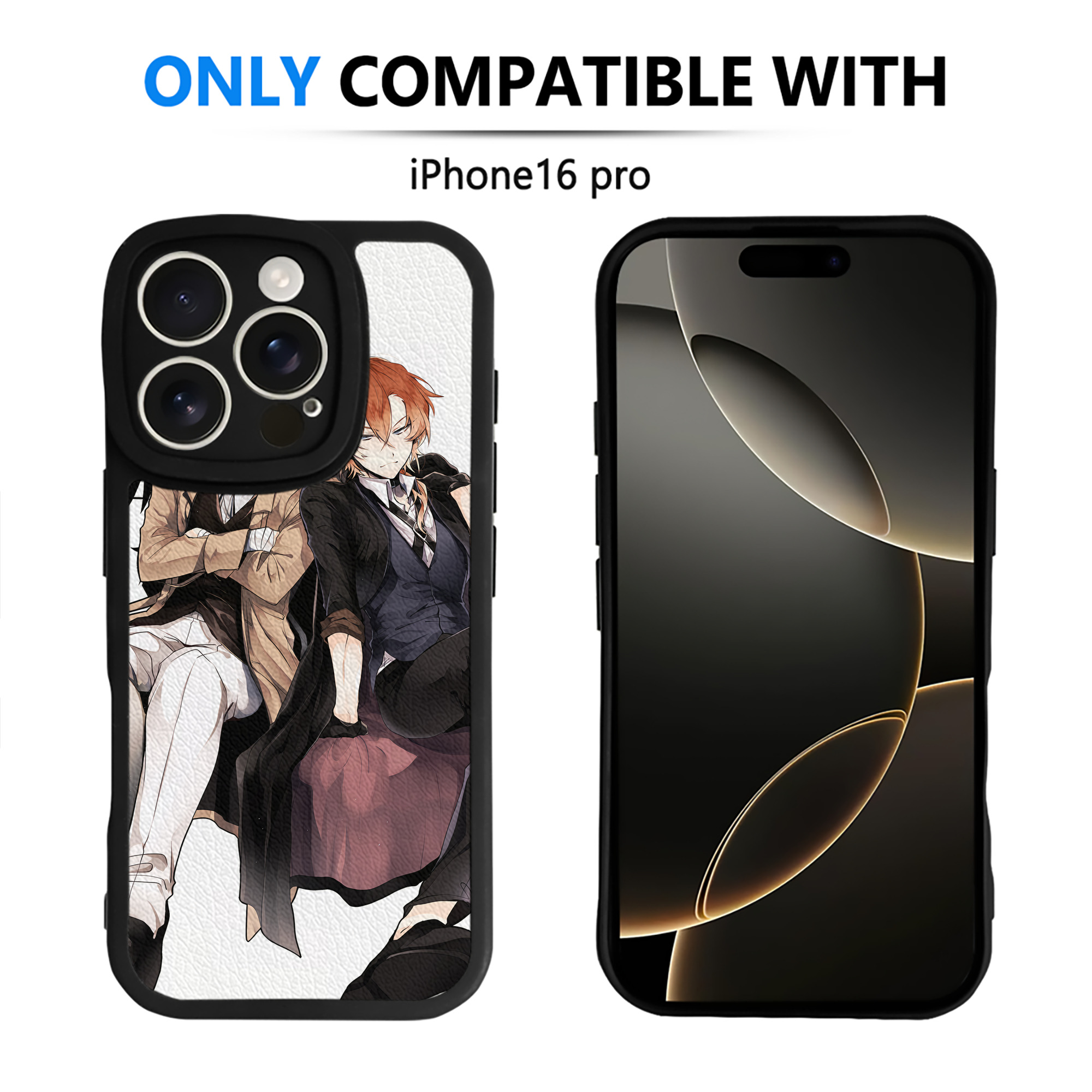 （画像用） 文豪ストレイドッグス Bungo Stray Dogs 【iPhone 16シリーズ対応】シリコンスマホケース（レザー調） 材質：シリコン